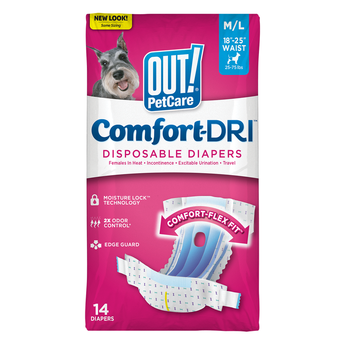 Pañales Desechables para Perras OUT! Comfort-DRI