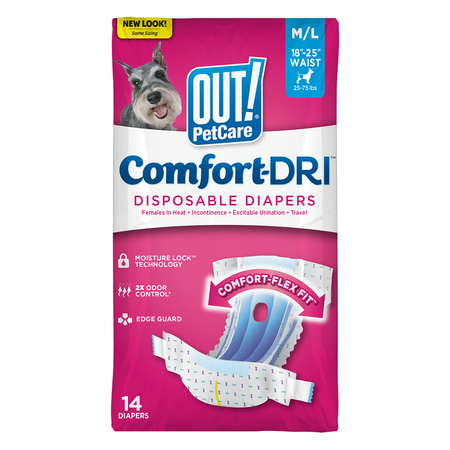 Pañales Desechables para Perras OUT! Comfort-DRI