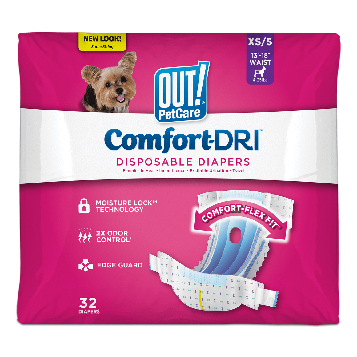 Pañales Desechables para Perras OUT! Comfort-DRI