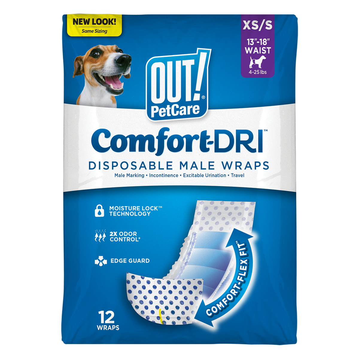 Fajas Desechables para Perros Machos OUT! Comfort-DRI
