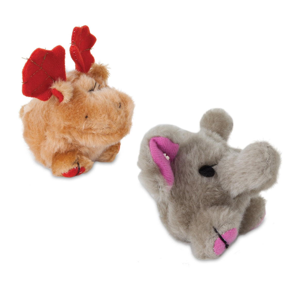 Zoobilee Mini Squatters Alce y Elefante – Peluches (2 unidades)
