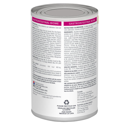 Hill's Prescription Diet Gastrointestinal Biome Estofado de Pollo y Vegetales – Alimento Húmedo para Perros 354 g