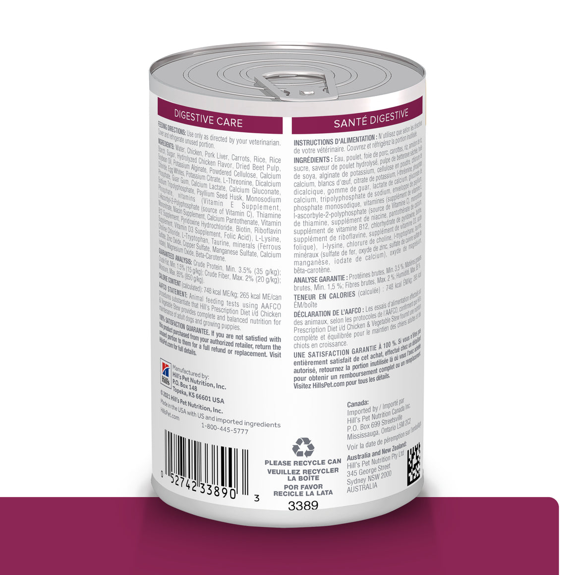 Hill's Prescription Diet i/d Estofado de Pollo y Vegetales – Alimento Húmedo para Perros 354 g