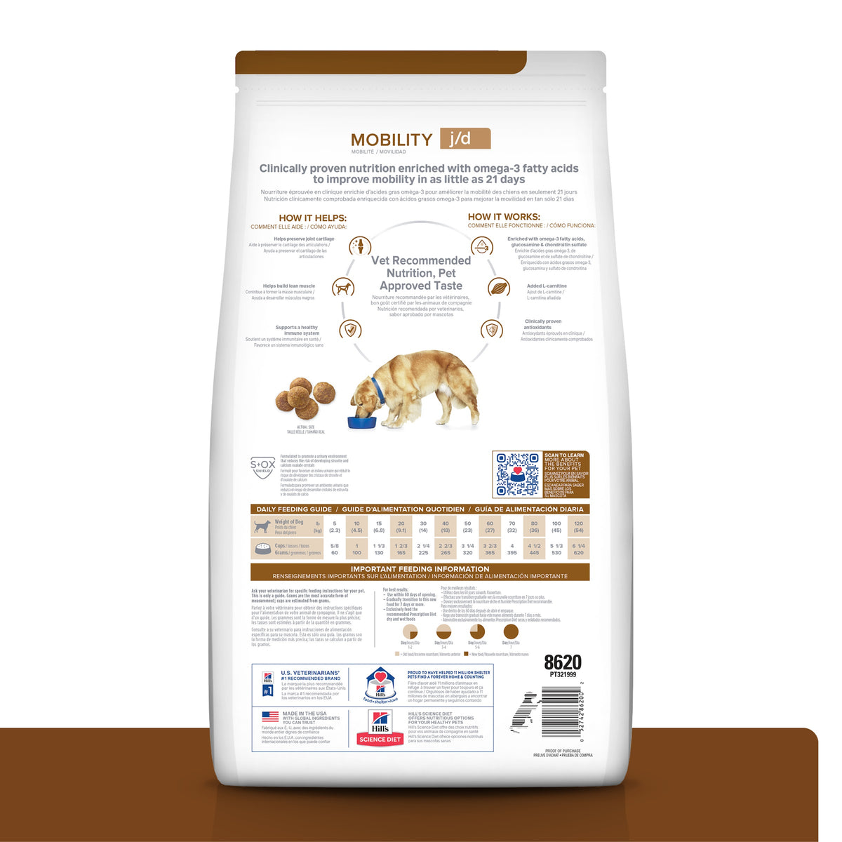 Hill's Prescription Diet j/d Cuidado Articular – Alimento Seco para Perros 3,9 kg