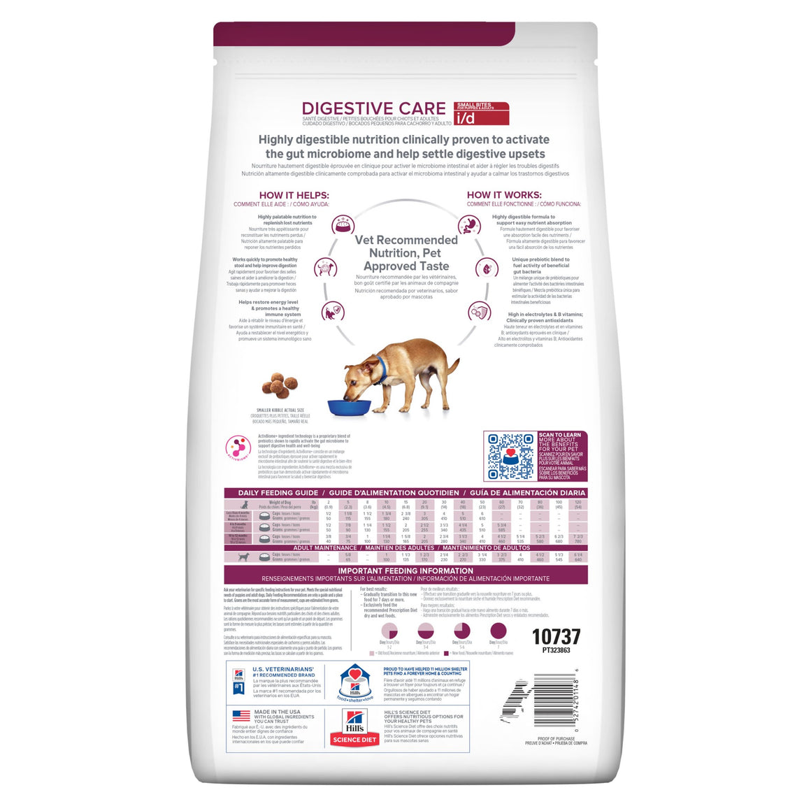 Hill's Prescription Diet i/d Small Bites Cuidado Digestivo – Alimento Seco para Perros 1,5 kg