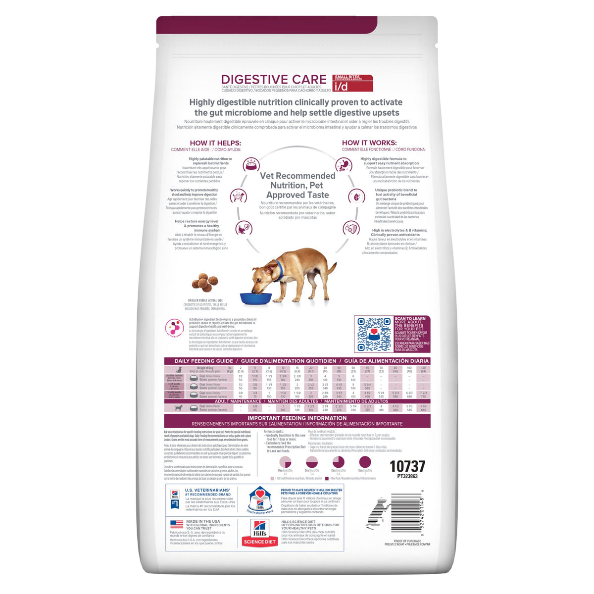 Hill's Prescription Diet i/d Small Bites Cuidado Digestivo – Alimento Seco para Perros 1,5 kg