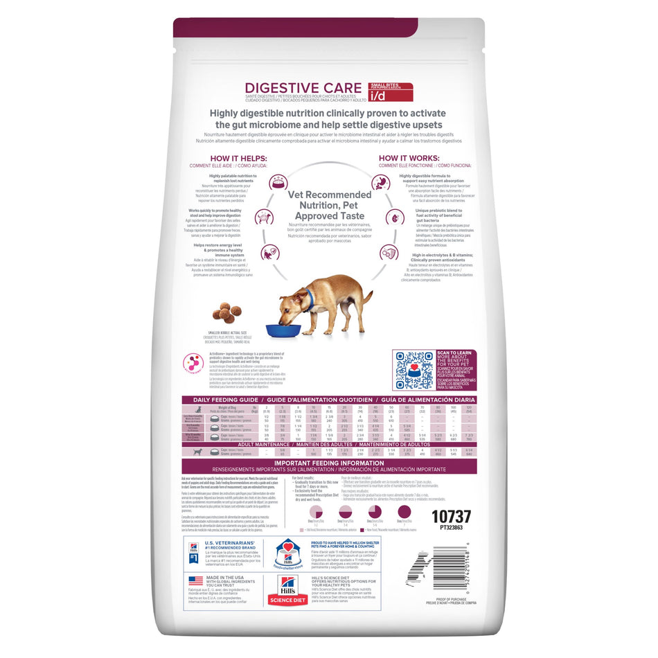 Hill's Prescription Diet i/d Small Bites Cuidado Digestivo – Alimento Seco para Perros 1,5 kg