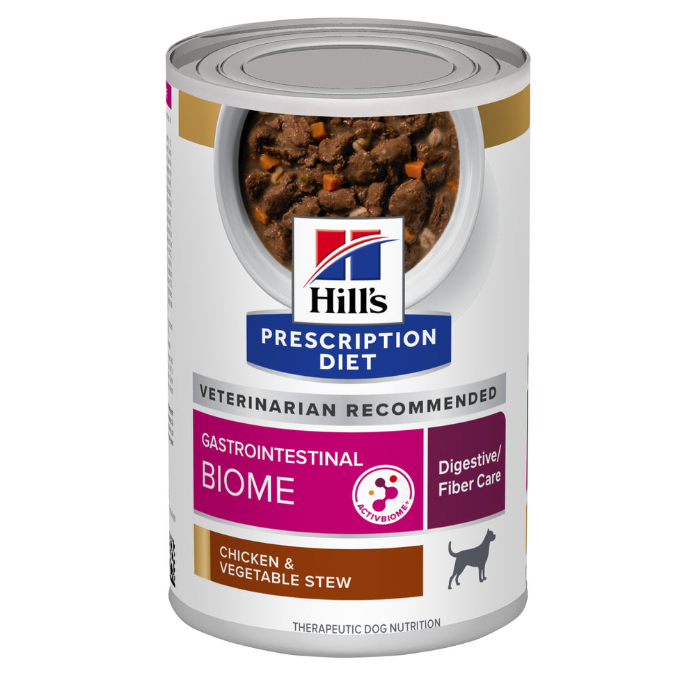 Hill's Prescription Diet Gastrointestinal Biome Estofado de Pollo y Vegetales – Alimento Húmedo para Perros 354 g