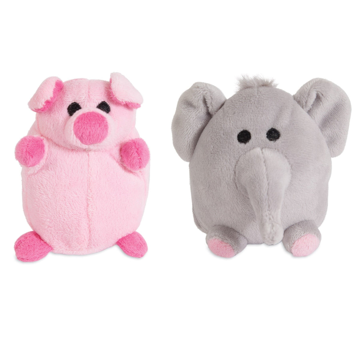 Zoobilee Mini Elefante y Cerdito – Peluches para Cachorros (2 unidades)