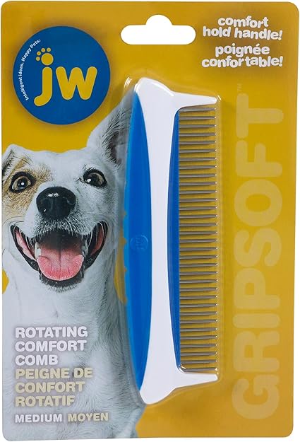 JW Pet Company - Peine Giratorio de 12,7 cm, tamaño Mediano