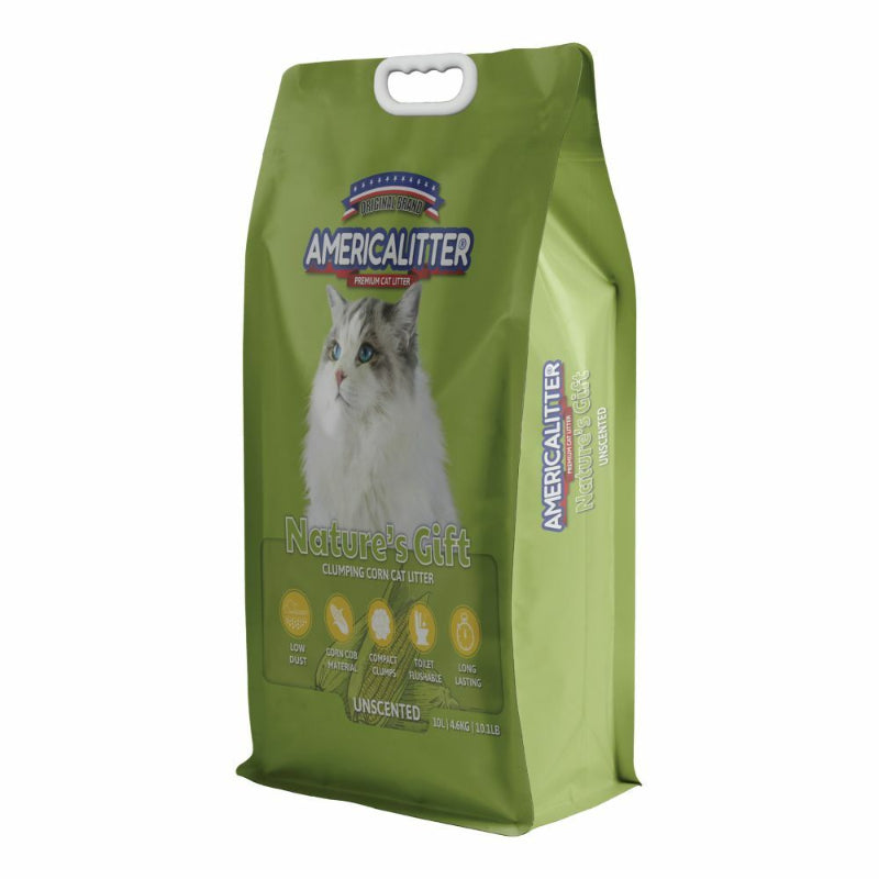Arena para gatos a base de maíz 10 litros / 4,6 kg