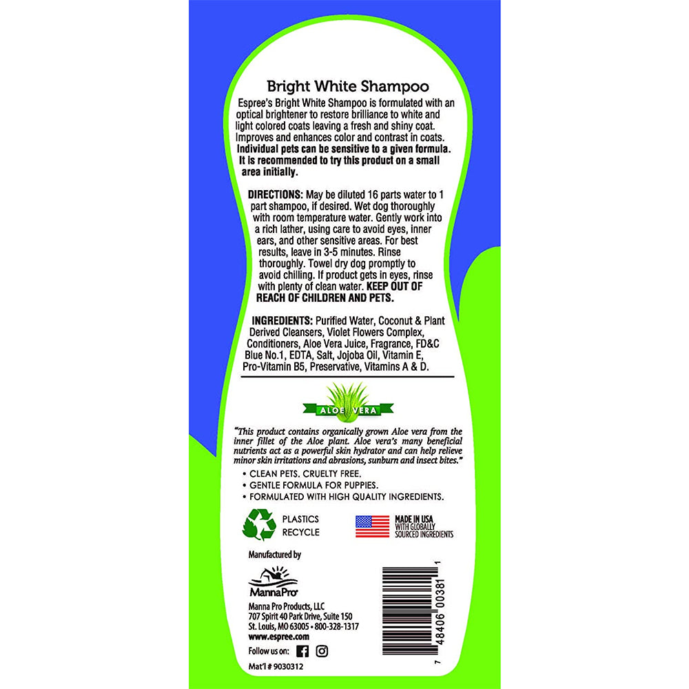 Shampoo Bright White Espree para Pelaje Blanco 591 ml