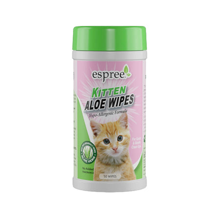Toallitas Húmedas para Gatitos Espree Kitten Aloe Wipes (50 unidades)