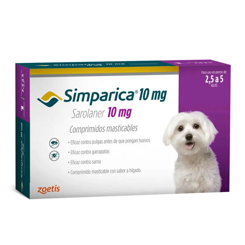 Simparica 1 Comprimido – 2.5 Kg a 5 Kg