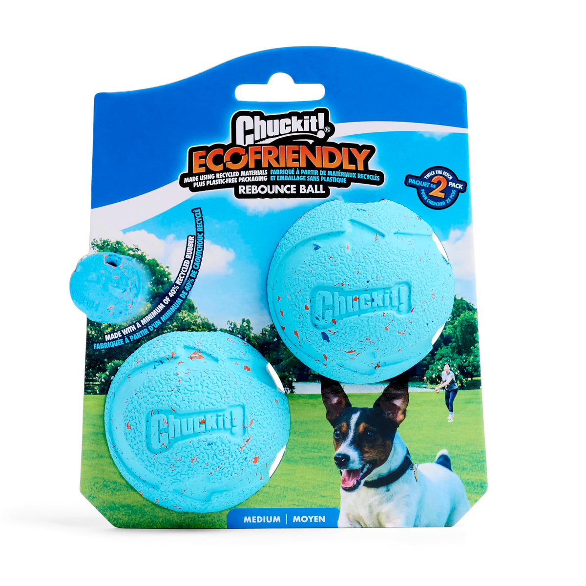Chuckit! Rebounce Ball – Pelota Talla M (2 unidades)