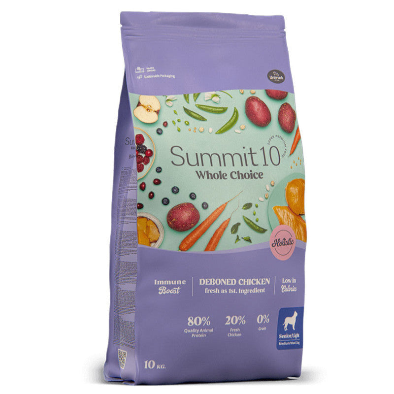 Summit 10 whole choice senior/light para perros ancianos o esterilizados