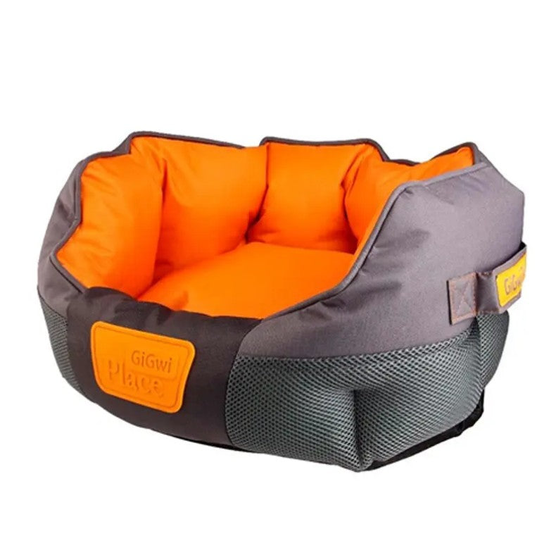 Cama Gigwi-Place Redonda Naranja y Gris Talla M