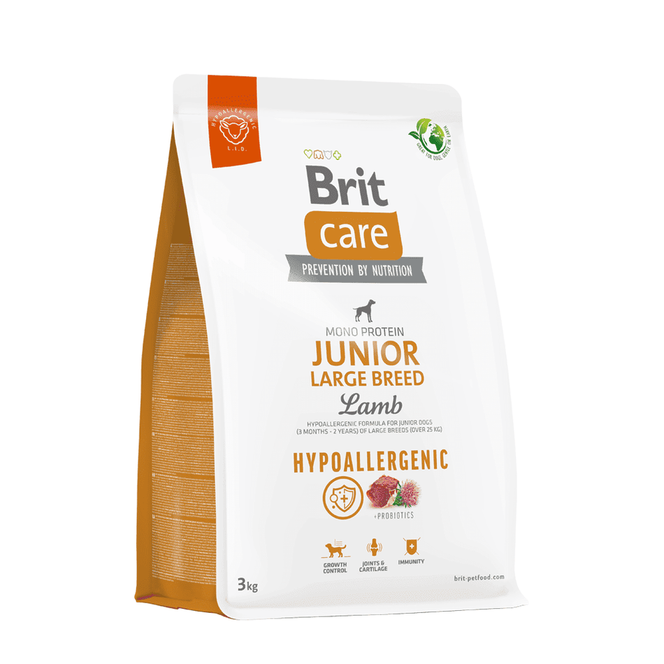 Brit Junior Cordero y Arroz Perros Raza Grande