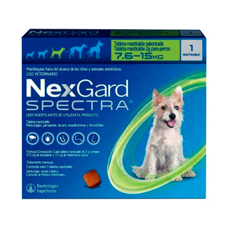 Nexgard Spectra 7.6 – 15kg 1 Comprimido