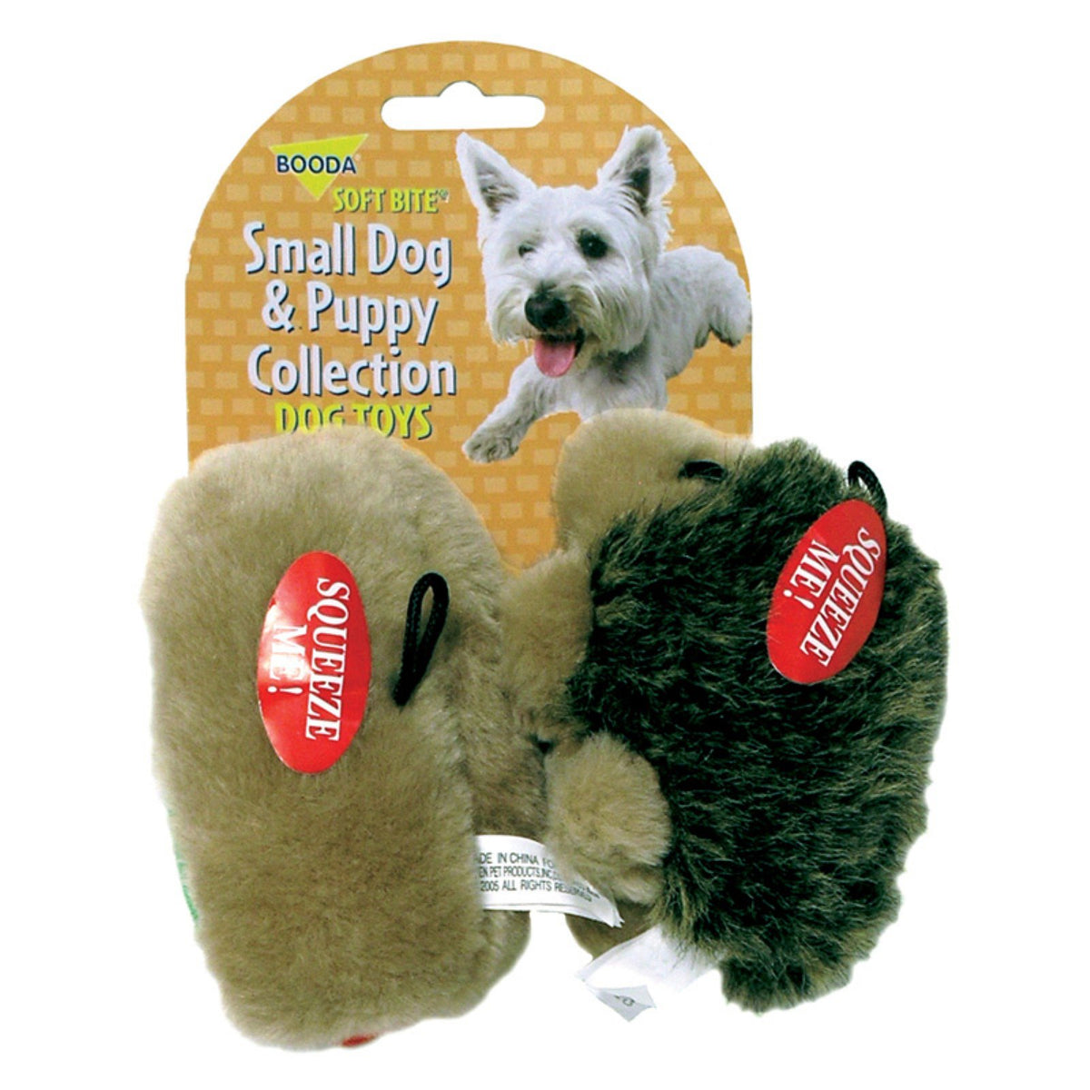 Peluches Booda Soft Bite Erizo y Hot Dog (2 unidades)