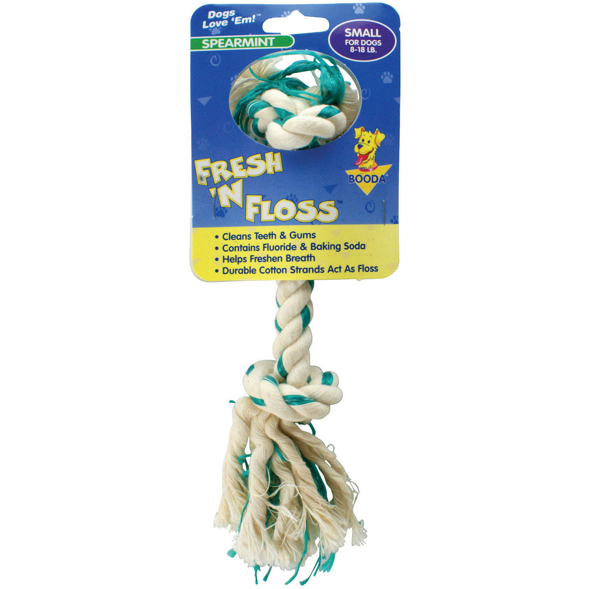 Hueso de Cuerda Booda Fresh 'N Floss Menta – Talla S